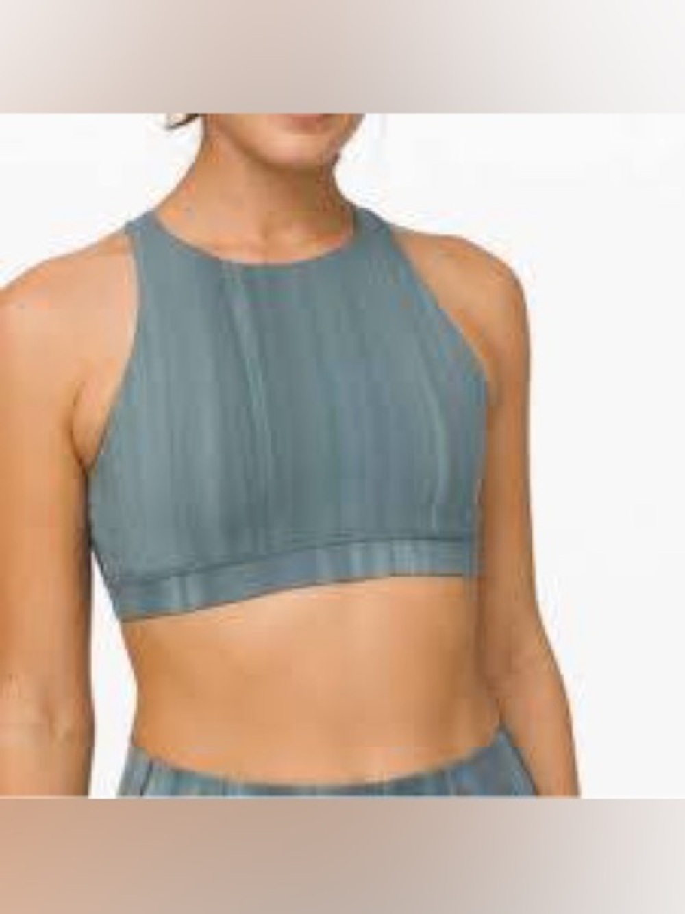 lululemon athletica High-Neck Sport Bralette in Slate Teal